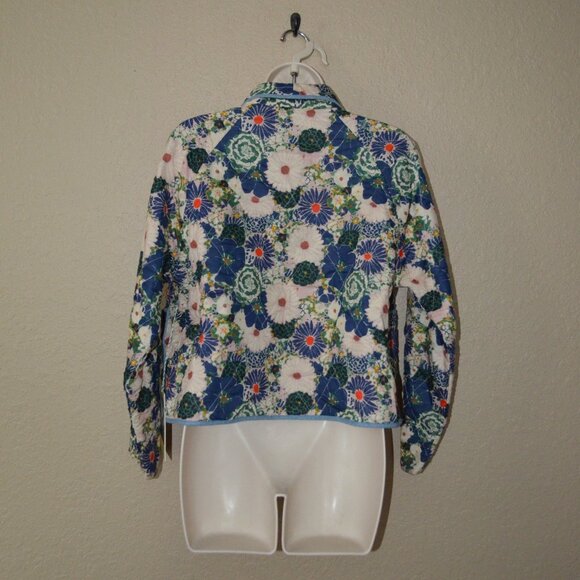 NWT $382 By Trovata Birds of Pardise August Quilted Medley Floral Jacket - Picture 6 of 8